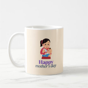 Mug Maman et bébé, jour de mère heureuse