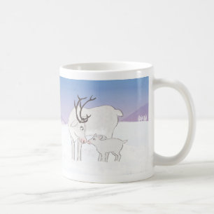 Mug Maman et bébé rennes de Noël muet
