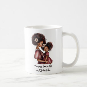 Mug Maman et fille noire personnalisée (2)