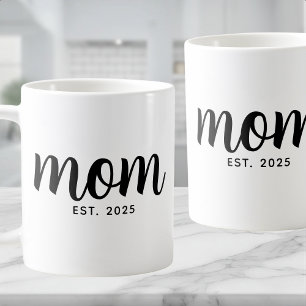 Mug Maman établie Écriture noire Cadeau de nouvelle ma