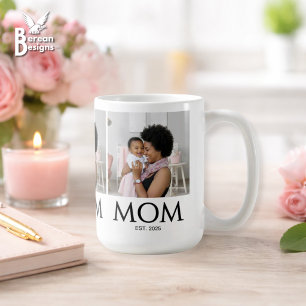 Mug Maman Établit Photo Blanche Caps Classique
