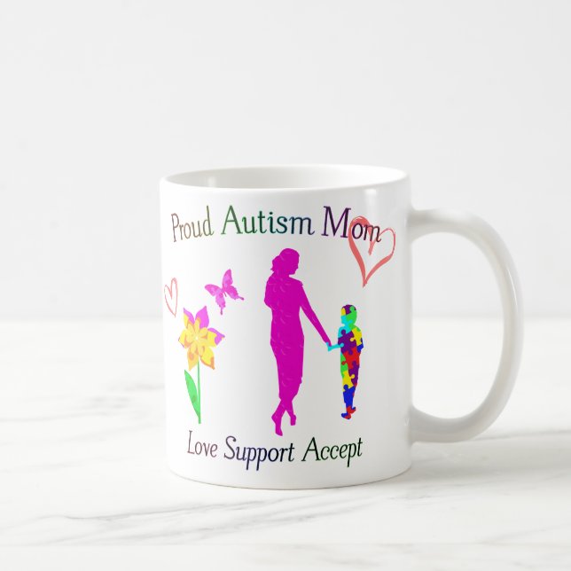 Mug Maman fière d'autisme (Droite)