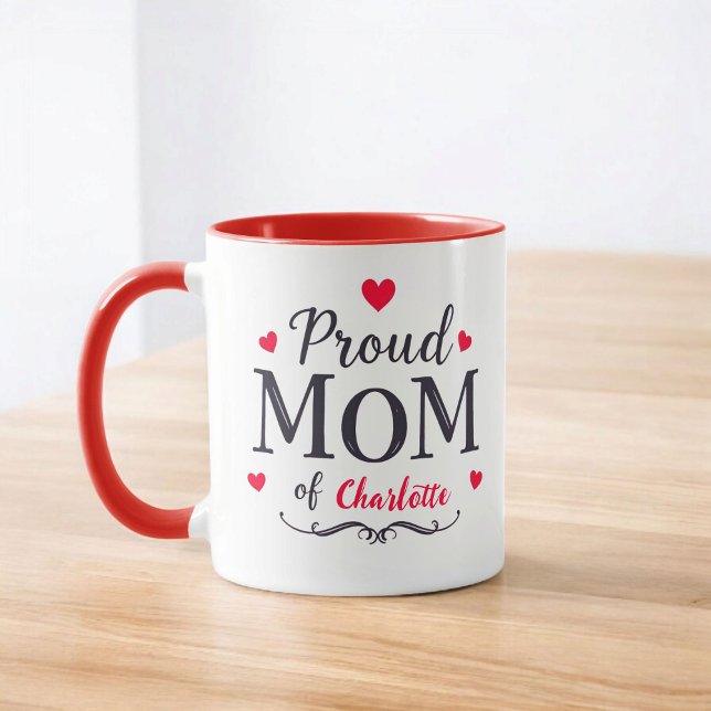 Mug Maman fière de | Fête des mères personnalisées mig (Créateur téléchargé)