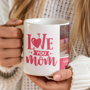Mug Maman je t'aime Cadeau rose pour la fête des mères