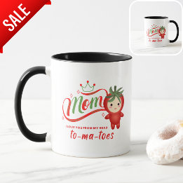 Mug Maman Je T'Aime De Ma Tête TOMATES Mères Drôle
