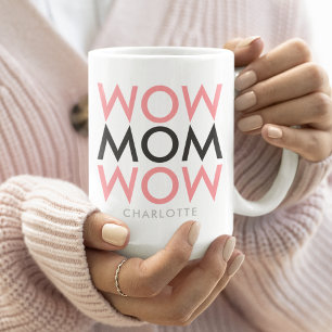 Mug Maman   Mother's Day Name Modern Pink Super Cute
