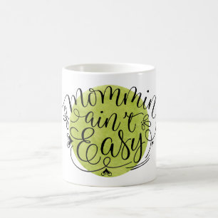 Mug Maman n'est pas facile Vert Aquarelle