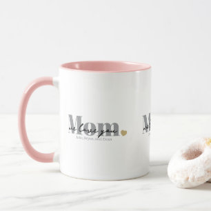 Mug Maman Nous T'aimons Écriture Noire