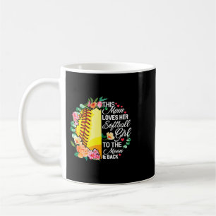 Mug Maman of a Softball Girl Softball Jour Vibes Mot