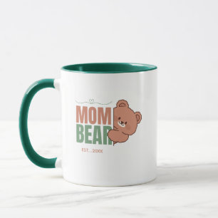 Mug Maman Ourson Mignon Typographie Pastel Art