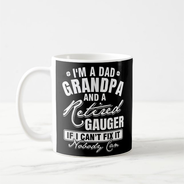 Mug Maman Papa grand-père et un marmotte à la retraite (Gauche)