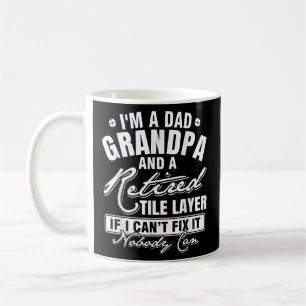 Mug Maman Papa grand-père et une couche de carreaux 