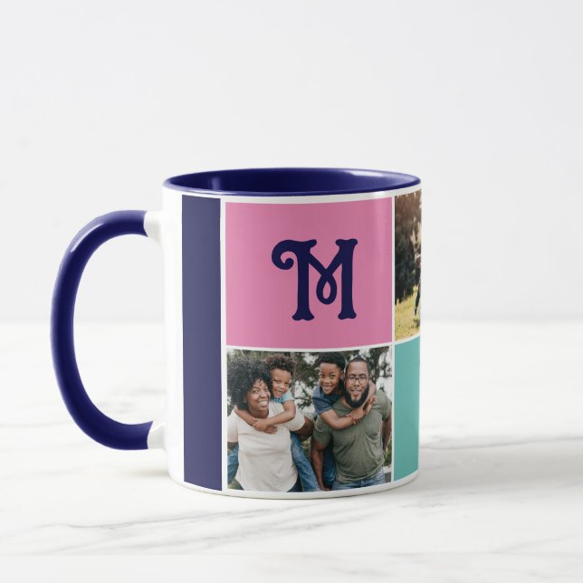 Mug Maman personnalisée | Fête des Mères Collage de 3  (Gauche)