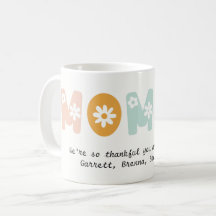 Maman personnalisée Floral Pastel Couleurs Mère