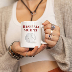 Mug Maman Personnalisée Numéro du joueur de baseball