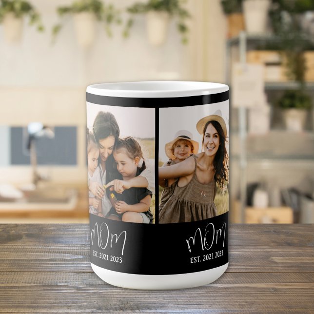 Mug Maman Script Établi Noir 3 Photo (Créateur téléchargé)