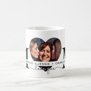 Mug Maman t'aime Heart Photo Fête des mères