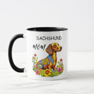 Mug Maman teckel en intelligence artificielle de dessi