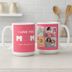 Mug Maman, tu es tout mon cœur – Collage de photos