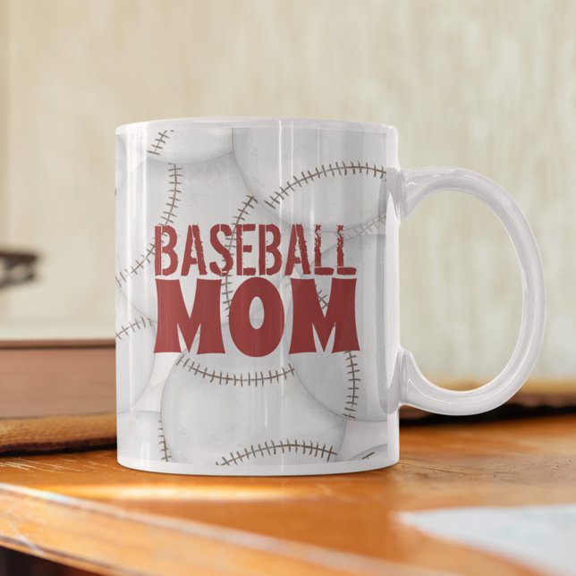 Mug Maman Typographie de baseball mignonne (Créateur téléchargé)