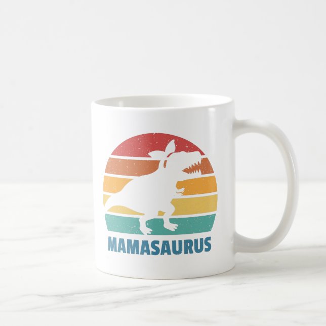 Mug Mamasaurus Maman Dinosaur Amusante Fête des mères (Droite)