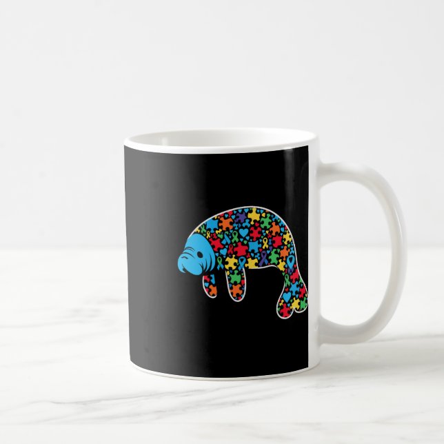 Mug Manatee Puzzle Sensibilisation sur l'autisme Autis (Droite)
