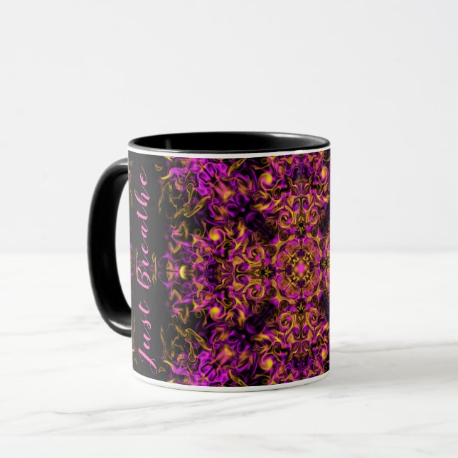 Mug Mandala Bohème Pink Psychedelic Breathe (Devant gauche)