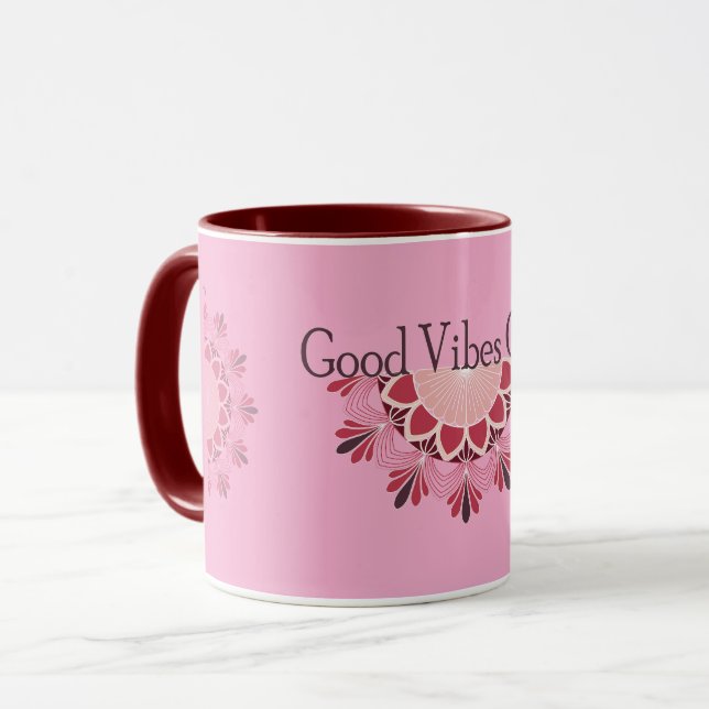Mug Mandala Bonne Vibration (Devant gauche)
