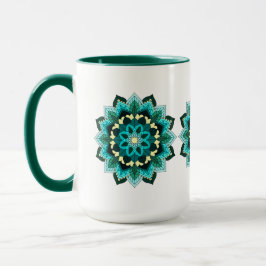 Mug Mandala Motif 02 en aqua