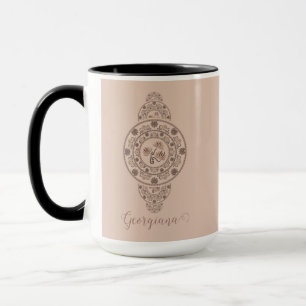 Mug Mandala Ornementale Mocha Rococo Lotus