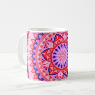 Mug Mandala Rose Boho Motif Géométrique Vibrant et Cos
