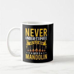 Mug Mandolin Lover Ne sous-estime jamais un vieil homm