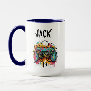 Mug Manette de jeu vidéo aquarelle Jeux vidéo cool