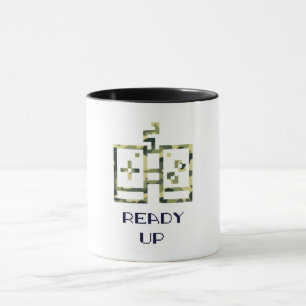 Mug Manette de jeu vidéo camouflage Prêt joueur