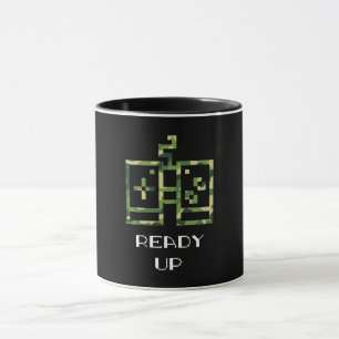 Mug Manette de jeu vidéo camouflage prête pour le game