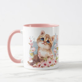 Mug Manga Cute Kitten & Sakura Fleurs Chat Maman Cadea