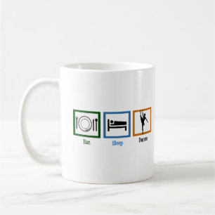 Mug Mange Dormir Danse Drôle Drôle Danseuse Ballet Fil