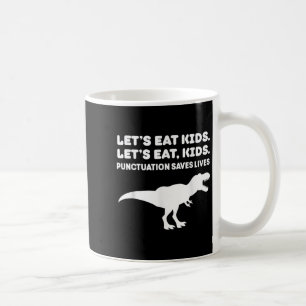 Mug Mangeons les enfants Dinosaur T-rex Dino Ponctuati