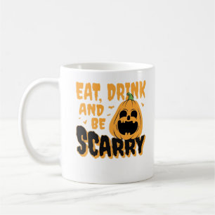 Mug Manger, boire et être effrayant Citrouille d'Hallo
