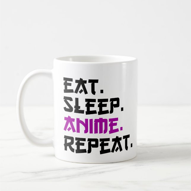 Mug Manger Dormir Anime Répéter (Gauche)