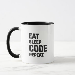 Mug Manger Dormir Code Répéter – Humour de Programmeur