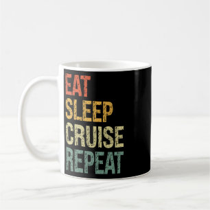 Mug Manger Dormir Croisière Répéter Couple de Famille