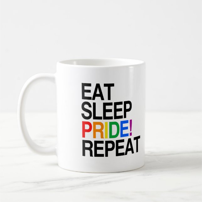Mug Manger Dormir Fierté Répéter (Gauche)