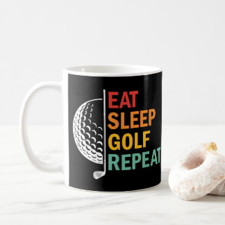 Mug Manger Dormir Golf Répéter 
