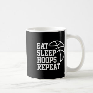 Mug Manger Dormir Hoops Répéter Citation Drôle Citatio