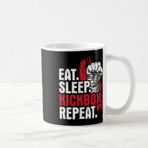 Mug Manger Dormir Kickbox Répéter - Arts Martiaux Kick