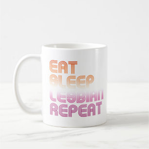 Mug Manger Dormir Lesbienne Répéter