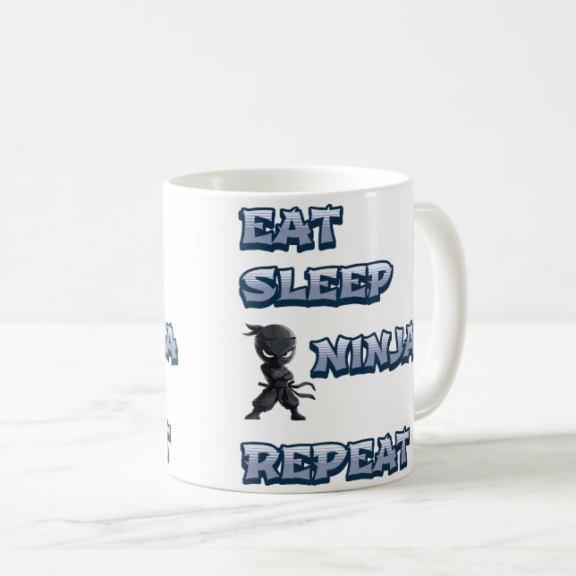 Mug Manger, Dormir, Ninja, Répéter (Devant droit)