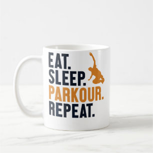 Mug Manger Dormir Parkour Répéter Entraînement Mur Cou