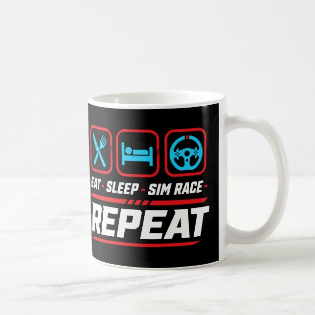 Mug Manger dormir sim course répéter pour les fans de  (Droite)